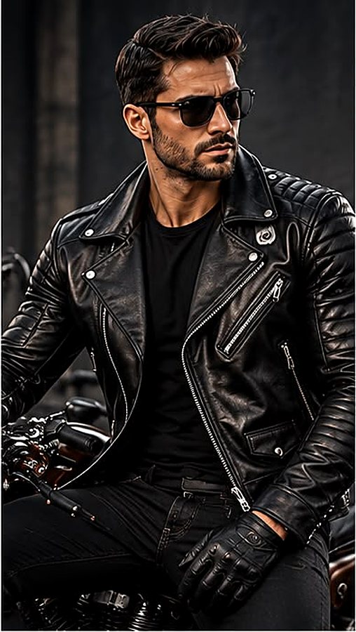 Leather Biker Jackets (illustrative image)